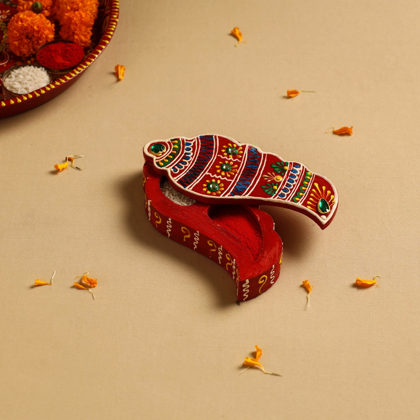 Roli Chawal Box- Hand Painted Home Decor Items 05