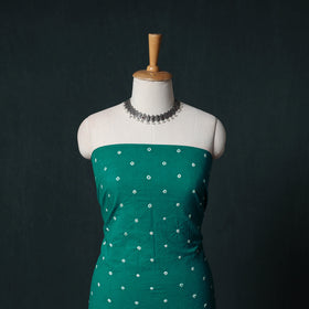 Bandhani Cotton Unstitched Dress Material: Kurta & Dupatta with Earrings 12