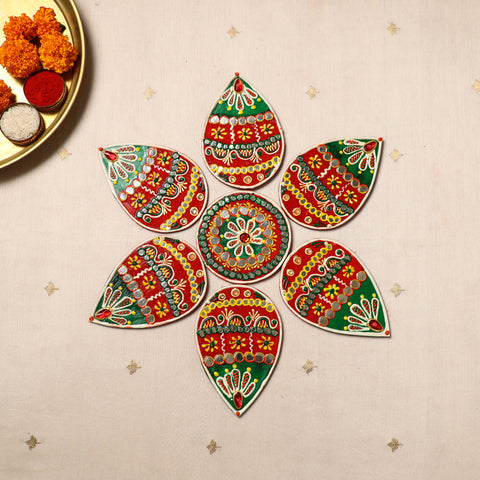 Flower Rangoli - Hand Painted Beadwork Home Decor Items 14