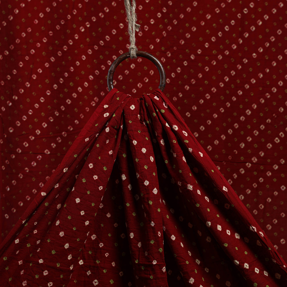 Red - Kutch Tie-Dye Cotton Bandhani Fabric 07