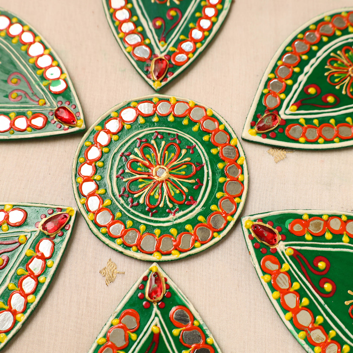 Flower Rangoli - Hand Painted Beadwork Home Decor Items 15