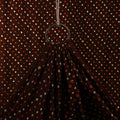  Dark Brown Kutch Tie-Dye Cotton Bandhani Fabric 