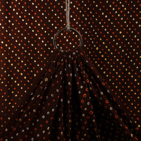  Dark Brown Kutch Tie-Dye Cotton Bandhani Fabric 