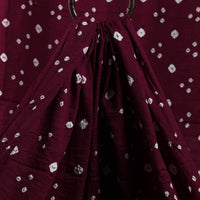 Maroon - Kutch Tie-Dye Satin Cotton Bandhani Fabric 32