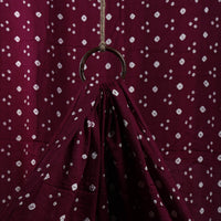 Maroon - Kutch Tie-Dye Satin Cotton Bandhani Fabric 32