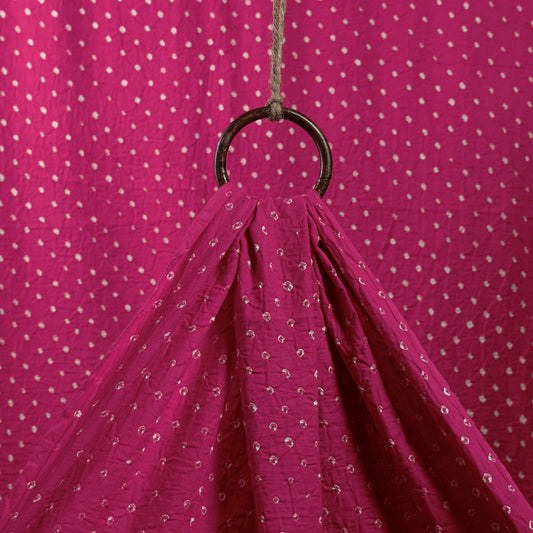 Pink - Kutch Tie-Dye Cotton Bandhani Fabric 25