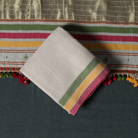 Kutch Bhujodi Handwoven Kala Cotton 3pc Unstitched Dress Material Suit Set 06