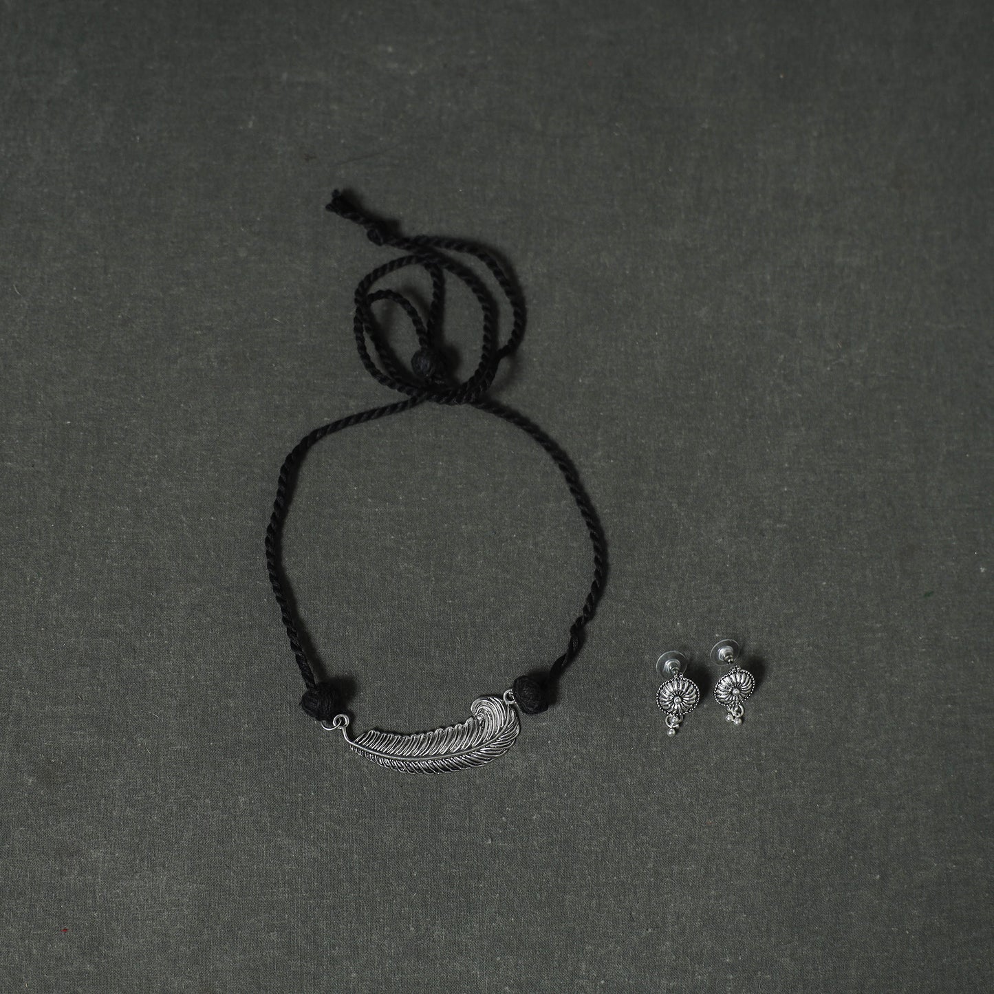 Bagru Hand Block Print Cotton 2pc Unstitched Dress Material Kurta Set with Jewellery 25