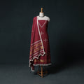 Kutch Handwoven Mirror Work Kala Cotton 3pc Unstitched Dress Material Suit Set 01