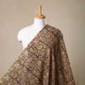 Pedana Brown  Hand Block Print Mul Cotton Kalamkari Fabric