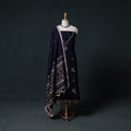 Kutch Handwoven Mirror Work Kala Cotton 3pc Unstitched Dress Material Suit Set 03
