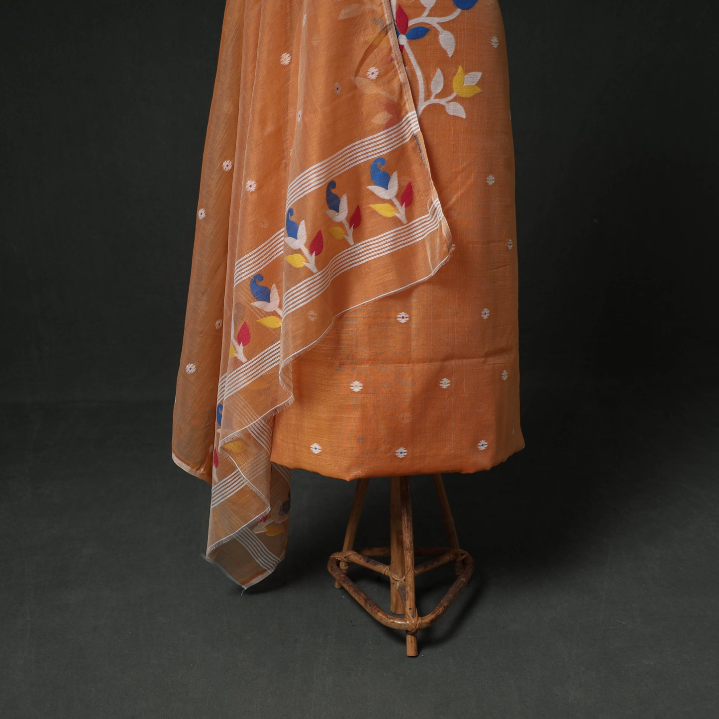 Jamdani Silk Cotton 2pc Unstitched Dress Material Kurta Set 42