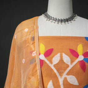 Jamdani Silk Cotton 2pc Unstitched Dress Material Kurta Set 42