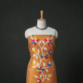 Jamdani Silk Cotton 2pc Unstitched Dress Material Kurta Set 42