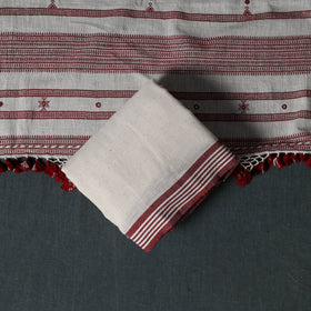 Kutch Handwoven Mirror Work Kala Cotton 3pc Unstitched Dress Material Suit Set 06