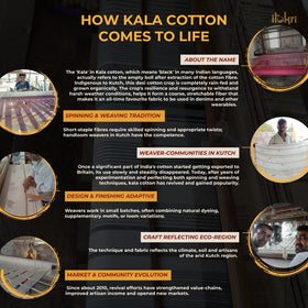 Kutch Handwoven Mirror Work Kala Cotton 3pc Unstitched Dress Material Suit Set 03