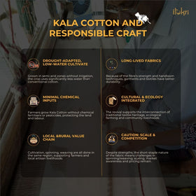 Kutch Handwoven Mirror Work Kala Cotton 3pc Unstitched Dress Material Suit Set 02