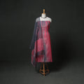 Pink - Shibori Tie-Dye Kota Doria Cotton 3pc Unstitched Dress Material Suit Set 08