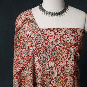 Pedana Hand Block Print Natural Dyed Cotton Kalamkari Unstitched Dress Material Kurta Set 01