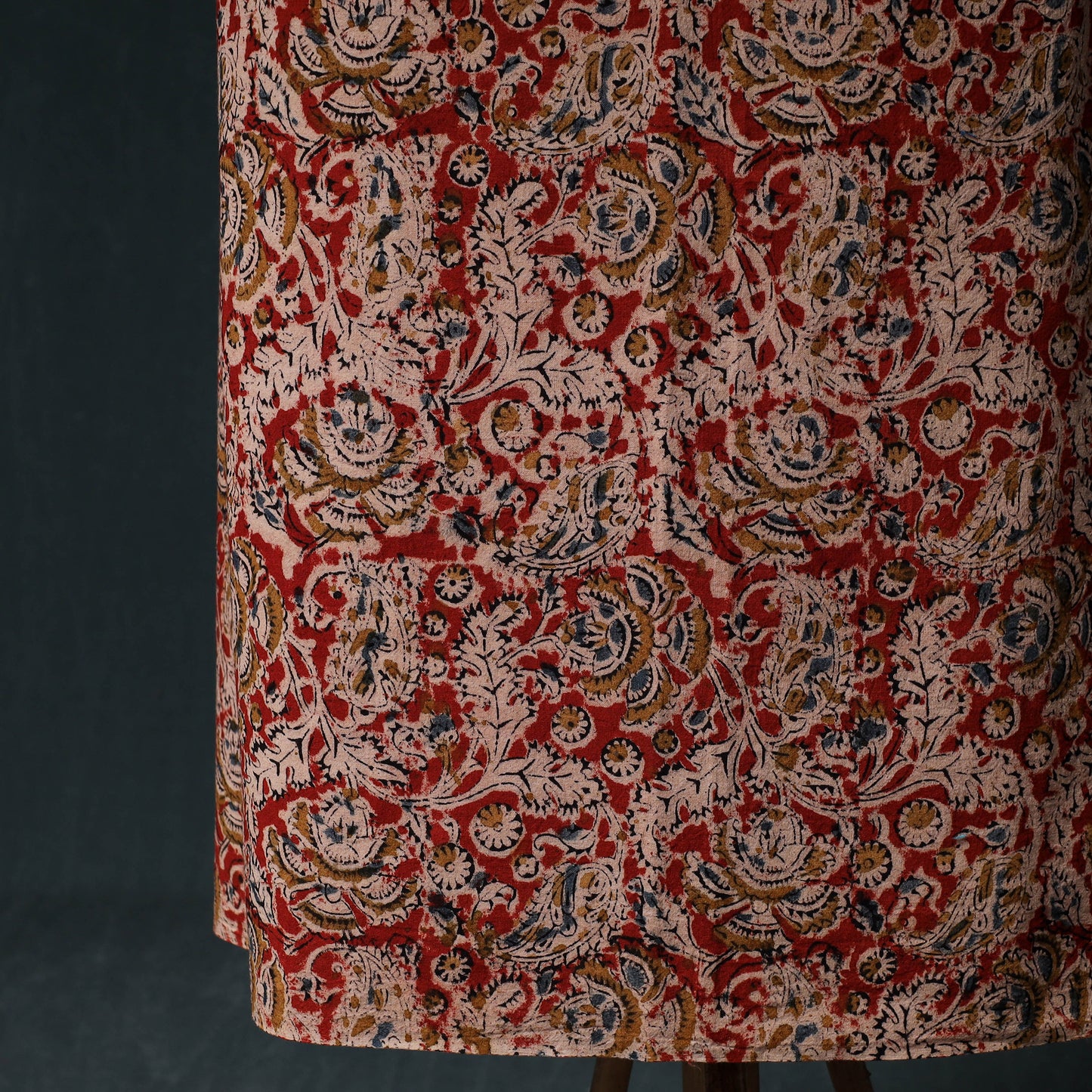 Pedana Hand Block Print Natural Dyed Cotton Kalamkari Unstitched Dress Material Kurta Set 01