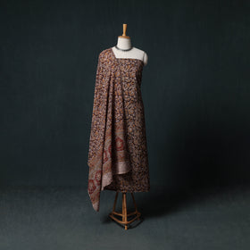 Pedana Hand Block Print Natural Dyed Cotton Kalamkari Unstitched Dress Material Kurta Set 04