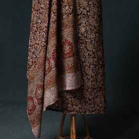 Pedana Hand Block Print Natural Dyed Cotton Kalamkari Unstitched Dress Material Kurta Set 04