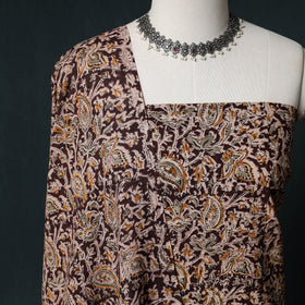Pedana Hand Block Print Natural Dyed Cotton Kalamkari Unstitched Dress Material Kurta Set 05