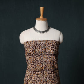 Pedana Hand Block Print Natural Dyed Cotton Kalamkari Unstitched Dress Material Kurta Set 05