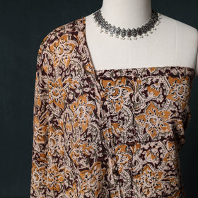 Pedana Hand Block Print Natural Dyed Cotton Kalamkari Unstitched Dress Material Kurta Set 06