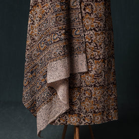 Pedana Hand Block Print Natural Dyed Cotton Kalamkari Unstitched Dress Material Kurta Set 06