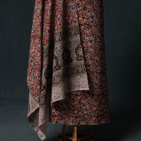 Pedana Hand Block Print Natural Dyed Cotton Kalamkari Unstitched Dress Material Kurta Set 09
