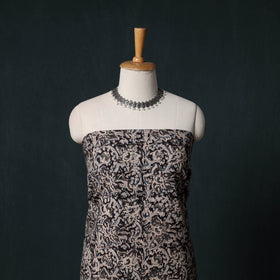 Pedana Hand Block Print Natural Dyed Cotton Kalamkari Unstitched Dress Material Kurta Set 14