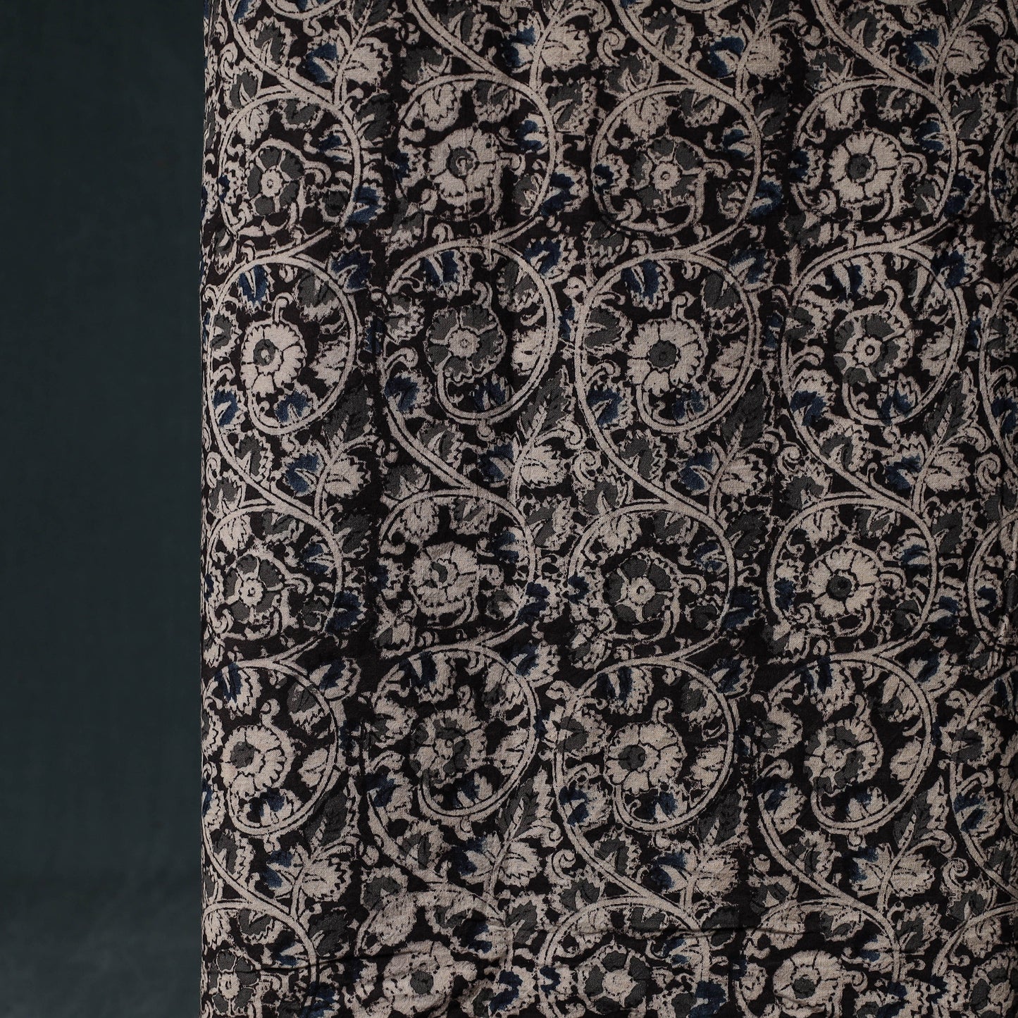 Pedana Hand Block Print Natural Dyed Cotton Kalamkari Unstitched Dress Material Kurta Set 15