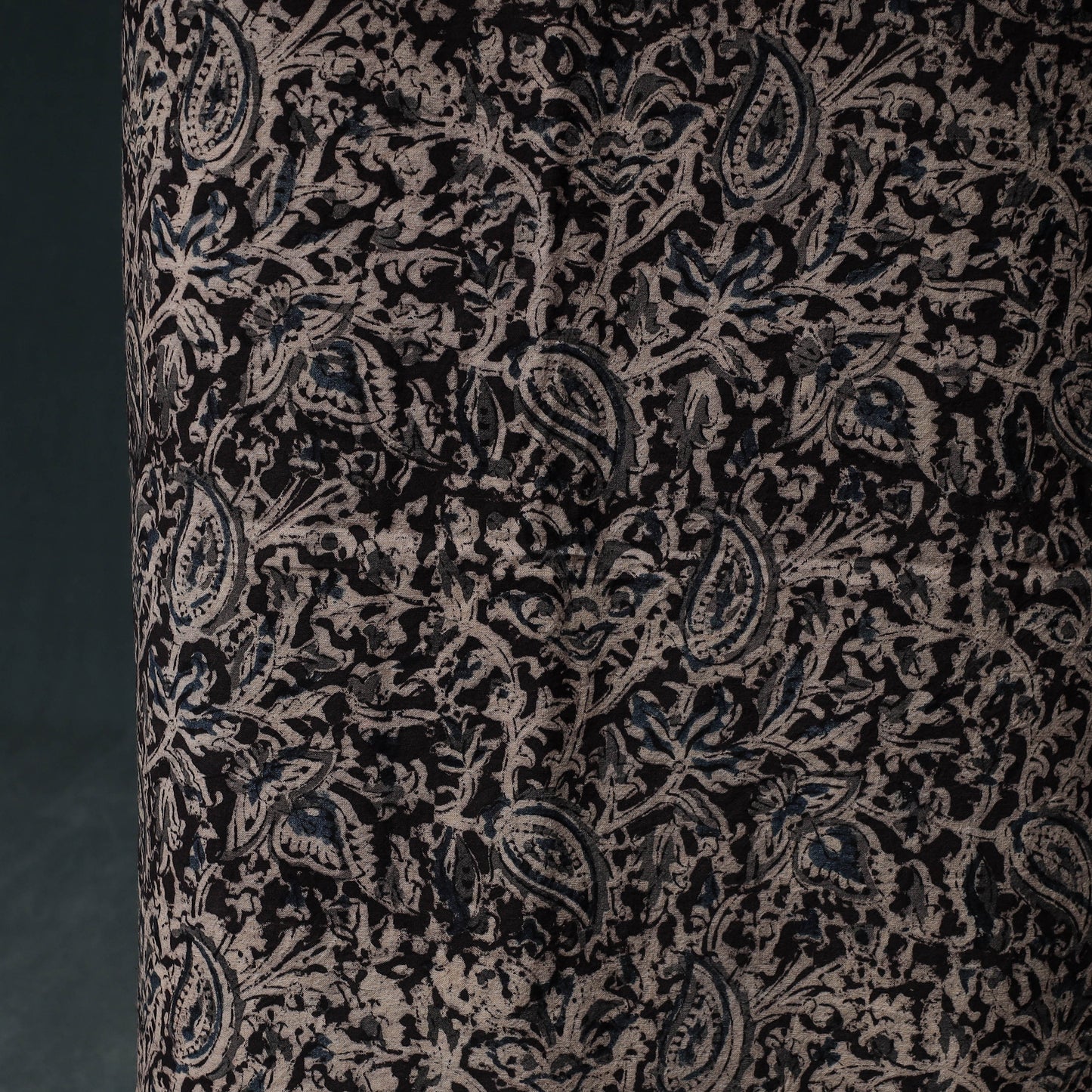 Pedana Hand Block Print Natural Dyed Cotton Kalamkari Unstitched Dress Material Kurta Set 16