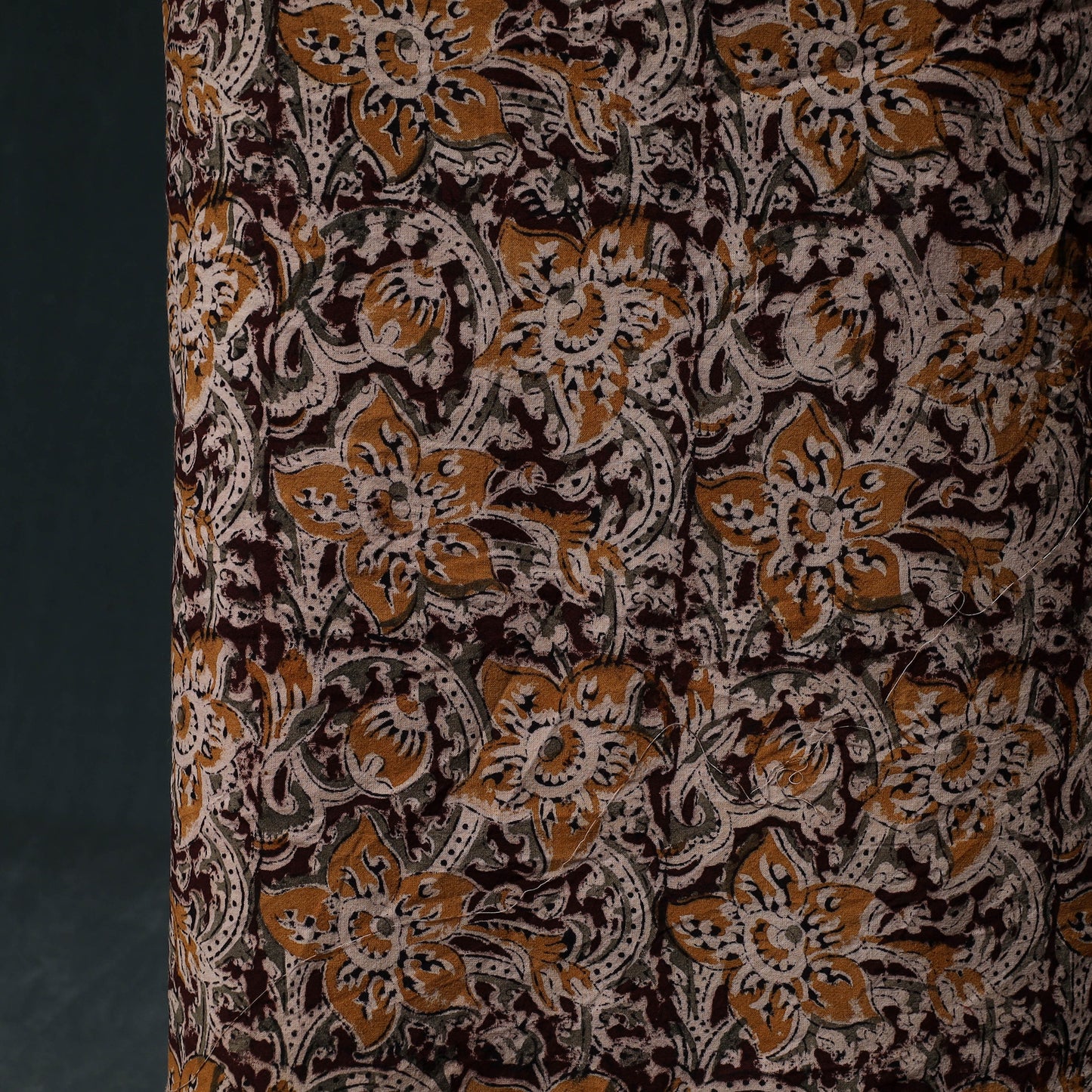 Pedana Hand Block Print Natural Dyed Cotton Kalamkari Unstitched Dress Material Kurta Set 19