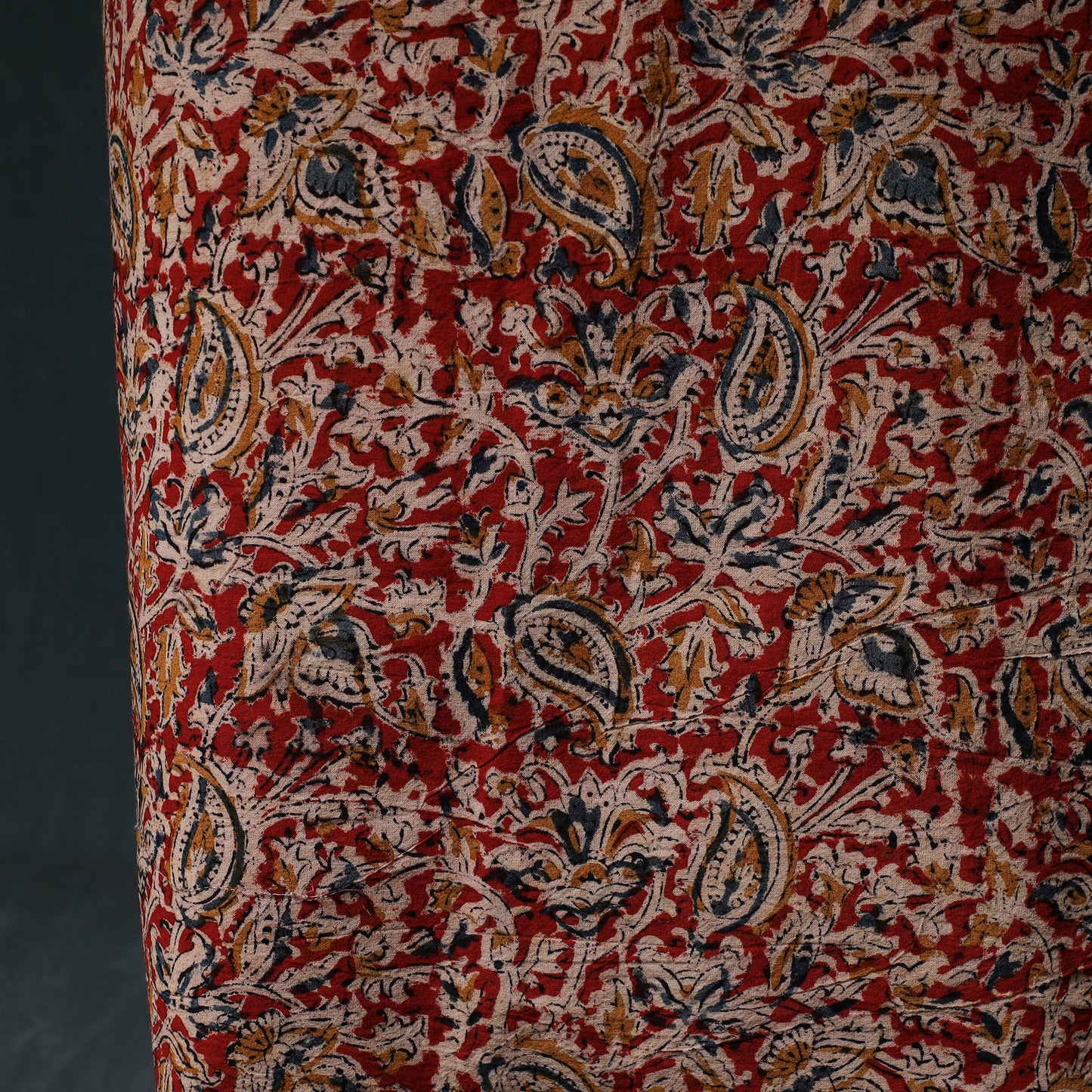 Pedana Hand Block Print Natural Dyed Cotton Kalamkari Unstitched Dress Material Kurta Set 21