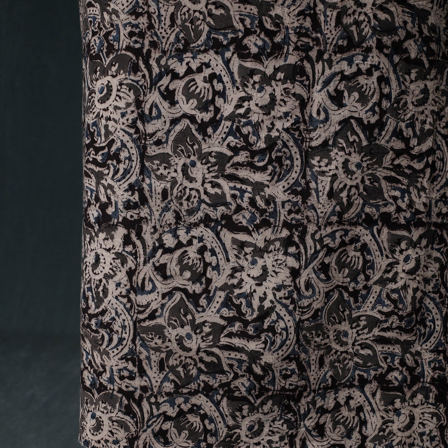 Pedana Hand Block Print Natural Dyed Cotton Kalamkari Unstitched Dress Material Kurta Set 22