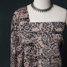 Pedana Hand Block Print Natural Dyed Cotton Kalamkari Unstitched Dress Material Kurta Set 23