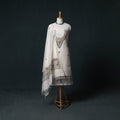 Madhubani Handpainted Chanderi Silk 2pc Unstitched Dress Material Kurta Set 15