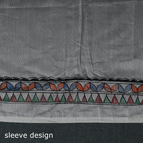 Madhubani Handpainted Chanderi Silk 2pc Unstitched Dress Material Kurta Set 15