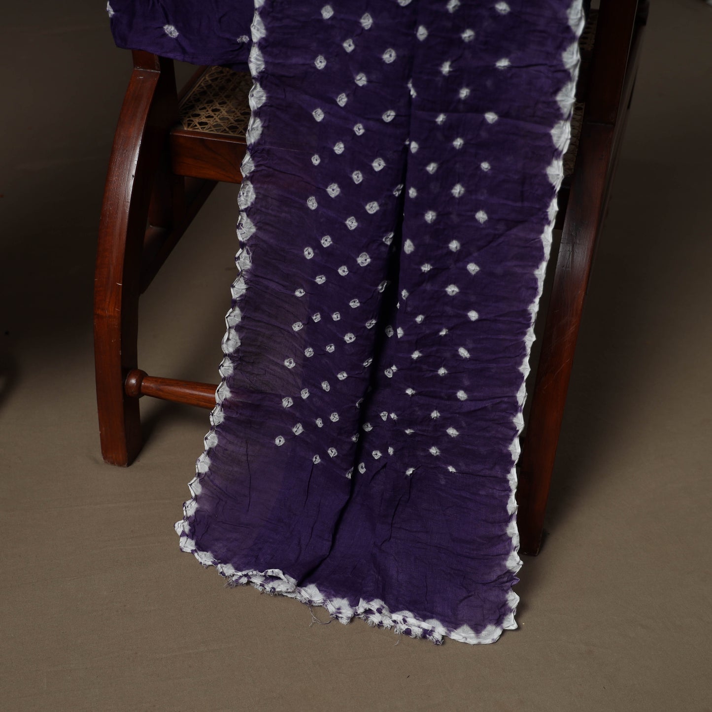 Kutch Bandhani Sequin Work Satin Cotton Unstitched Dress Material: Kurta, Bottom & Dupatta 05