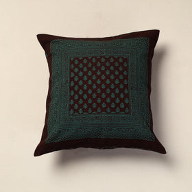 Green Bagh Block Printed Cotton Cushion Cover