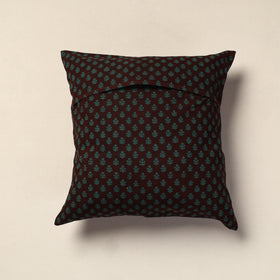 Green Bagh Block Printed Cotton Cushion Cover