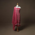 Kutch Bandhani Sequin Work Satin Cotton Unstitched Dress Material: Kurta, Bottom & Dupatta 10