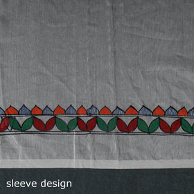 Madhubani Handpainted Chanderi Silk 2pc Unstitched Dress Material Kurta Set 11