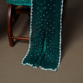 Kutch Bandhani Sequin Work Satin Cotton Unstitched Dress Material: Kurta, Bottom & Dupatta 11