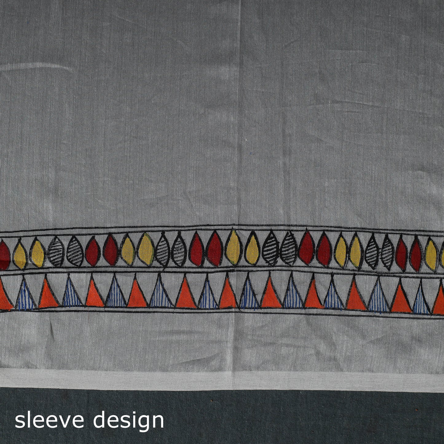 Madhubani Handpainted Chanderi Silk 2pc Unstitched Dress Material Kurta Set 13