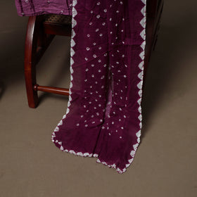 Kutch Bandhani Sequin Work Satin Cotton Unstitched Dress Material: Kurta, Bottom & Dupatta 13