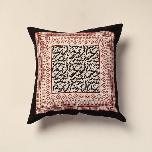 Multicolor - Bagh Block Printed Cotton Cushion Cover (16 x 16 in)