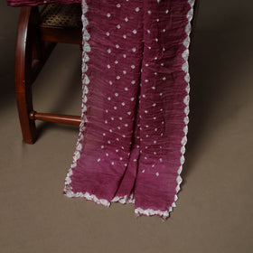 Kutch Bandhani Sequin Work Satin Cotton Unstitched Dress Material: Kurta, Bottom & Dupatta 16